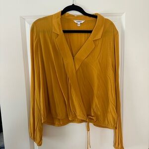 Express Collared Yellow Blouse